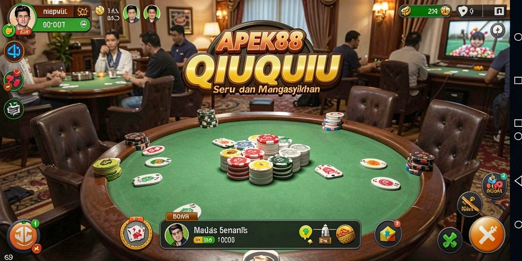 Tampilan gameplay QiuQiu yang menarik di APEK88.