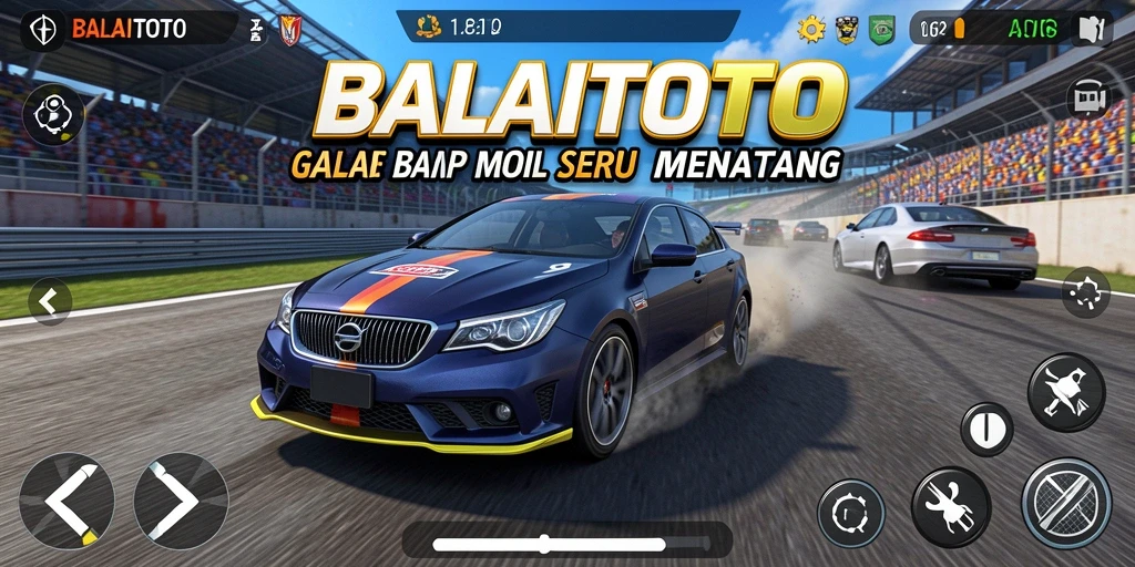 Tampilan gameplay menarik dari BALAITOTO saat balapan di trek.