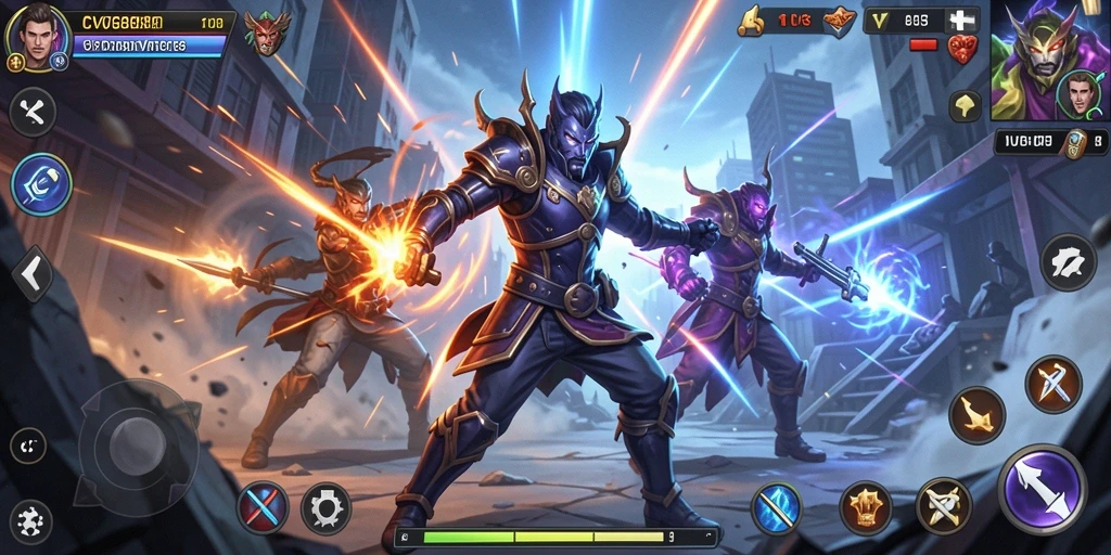 Gameplay Fighting seru di CVG8888 dengan berbagai karakter dan arena.