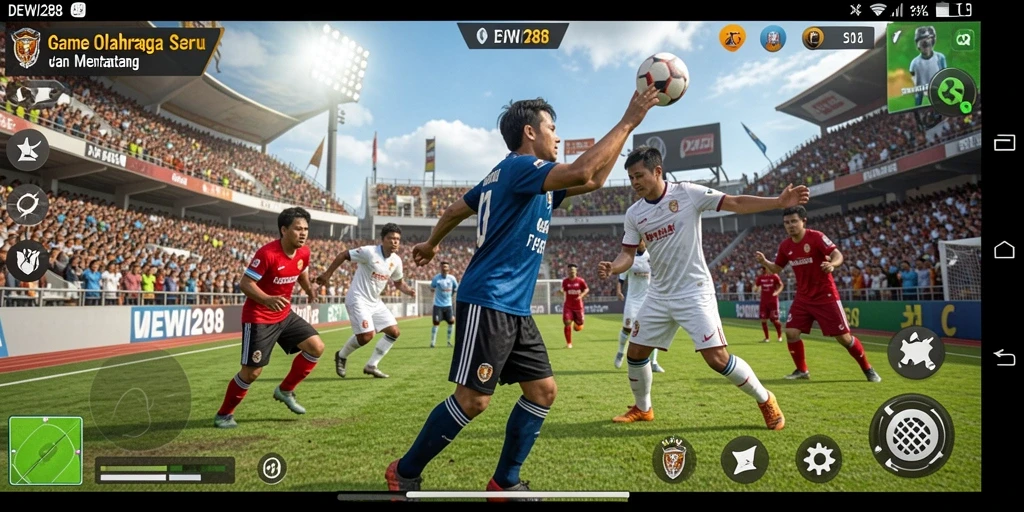 Screenshot gameplay DEWI288 menunjukkan aksi seru olahraga.