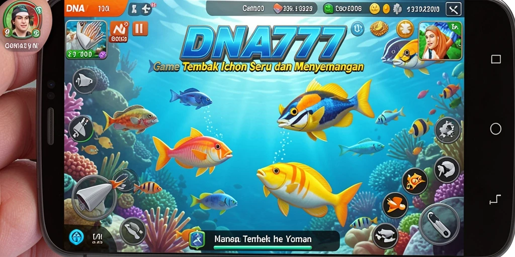 Tampilan gameplay seru Tembak Ikan di DNA777.