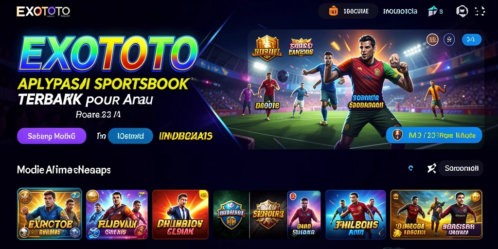 Screenshot EXOTOTO menampilkan grafik taruhan olahraga yang dinamis dan interaktif.