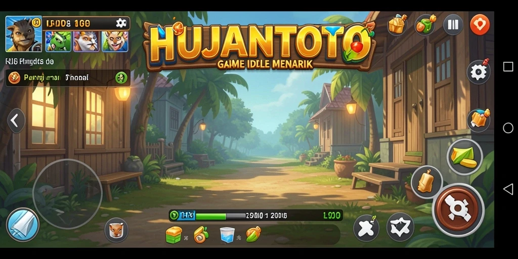 Screenshot gameplay HUJANTOTO yang menampilkan momen bermain Idle.