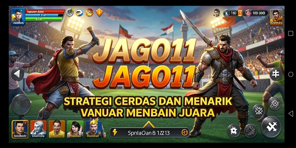 Screenshot utama JAGO11 menampilkan aksi seru dalam gameplay strategi.