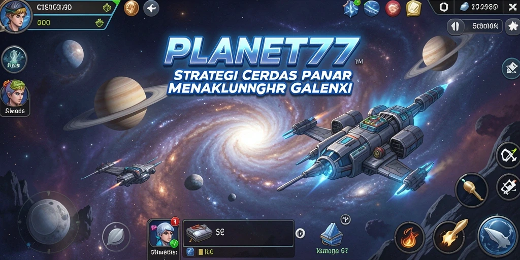 Screenshot gameplay <strong>PLANET77</strong> menampilkan pertempuran strategis yang mendebarkan.