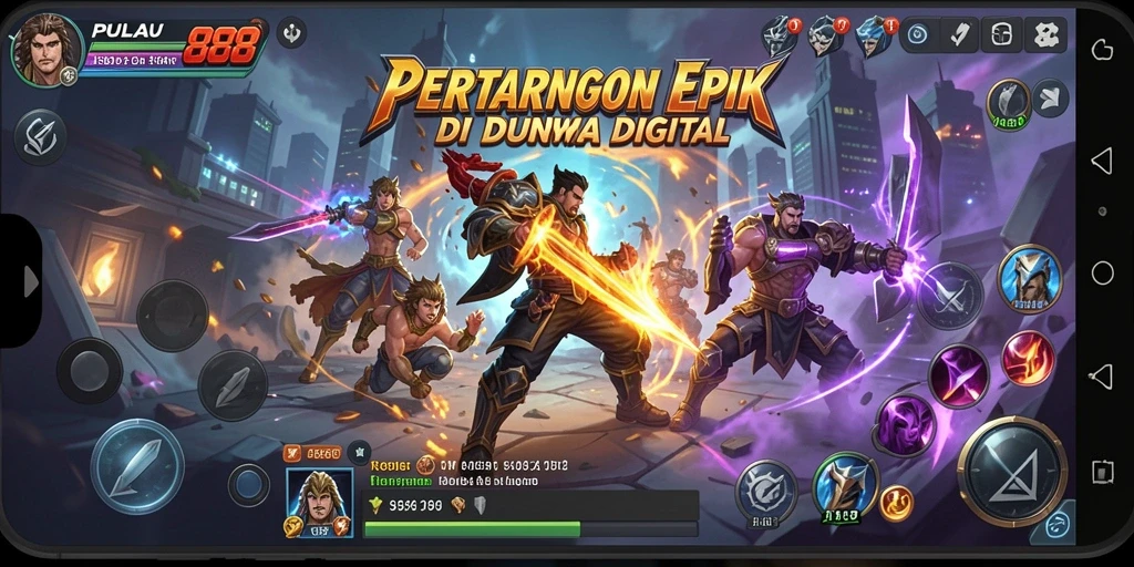 Gameplay seru di PULAU88 dengan karakter bertarung.