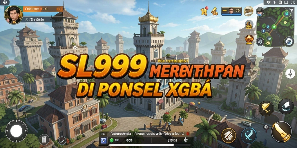 Menampilkan gameplay SL999 dengan menara yang menghalau serangan musuh.