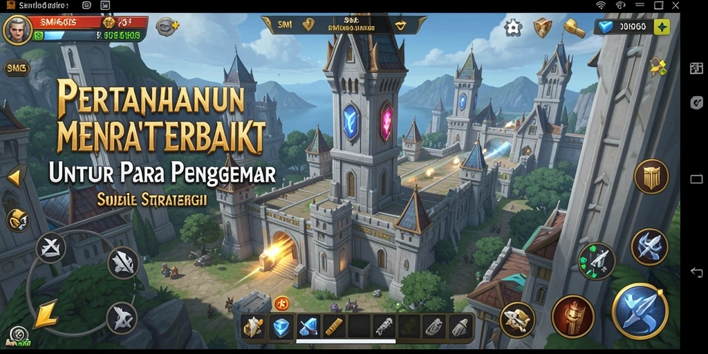 Tampilan gameplay menarik dari SM605 dalam genre Tower Defense.