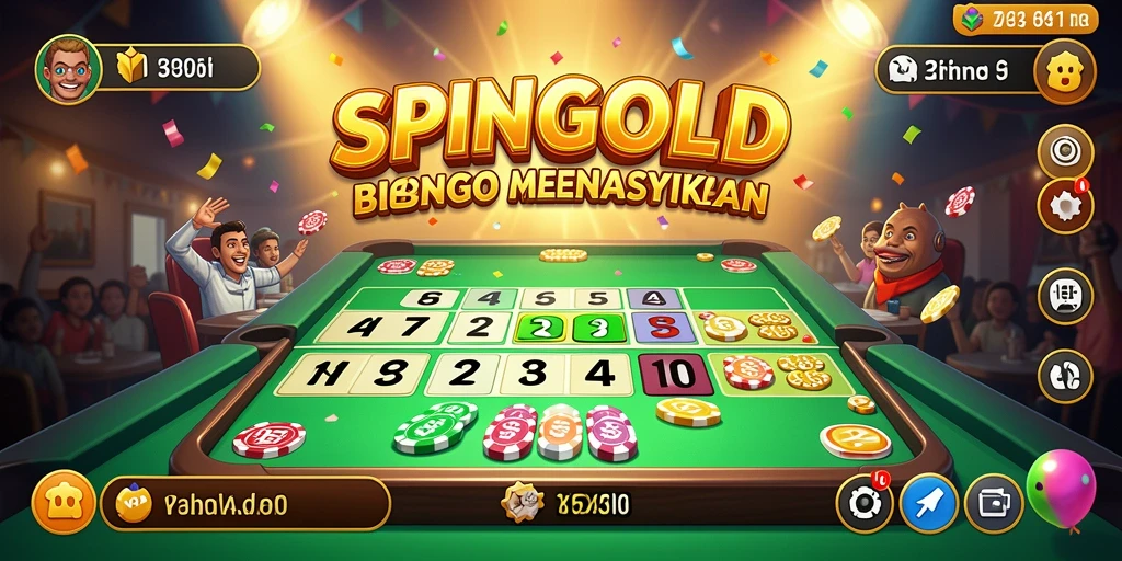 Tampilan utama gameplay Bingo SPINGOLD yang seru.
