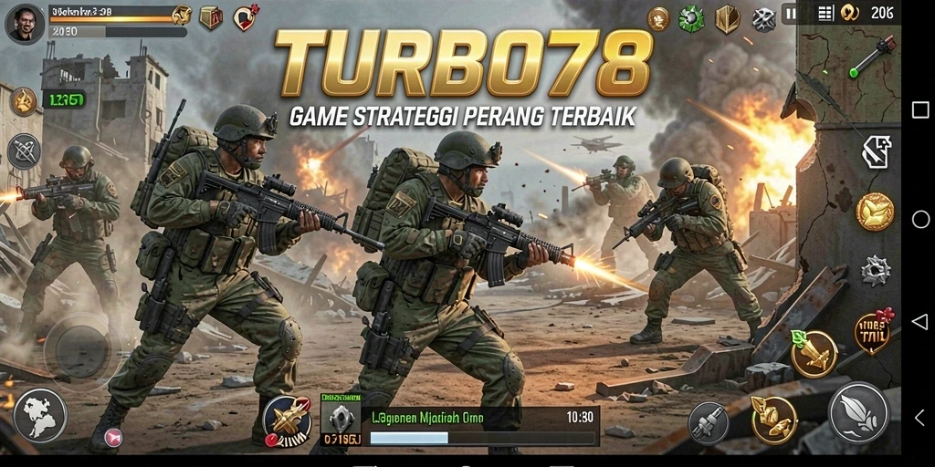 Tangkapan layar gameplay <strong>TURBO78</strong> menunjukkan strategi pertempuran yang menegangkan.