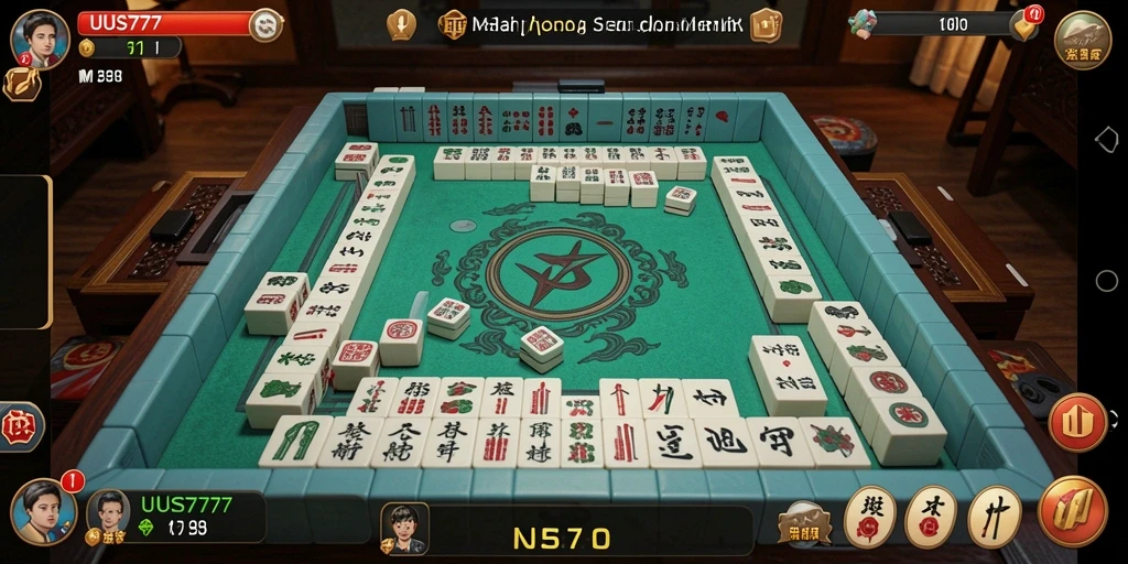 Tampilan permainan Mahjong yang seru di UUS777 dengan grafis menakjubkan.