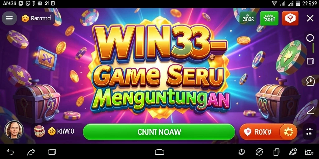 Tampilan gameplay WIN33 yang menarik dan penuh warna.