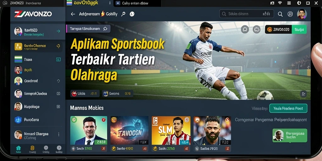 Gambaran gameplay taruhan olahraga di aplikasi ZAVONZO.
